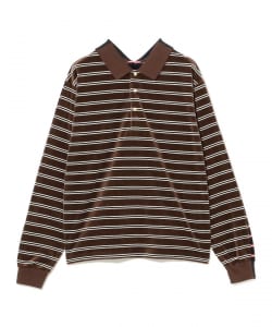 INSCRIRE / Velvet Border W Polo Shirt