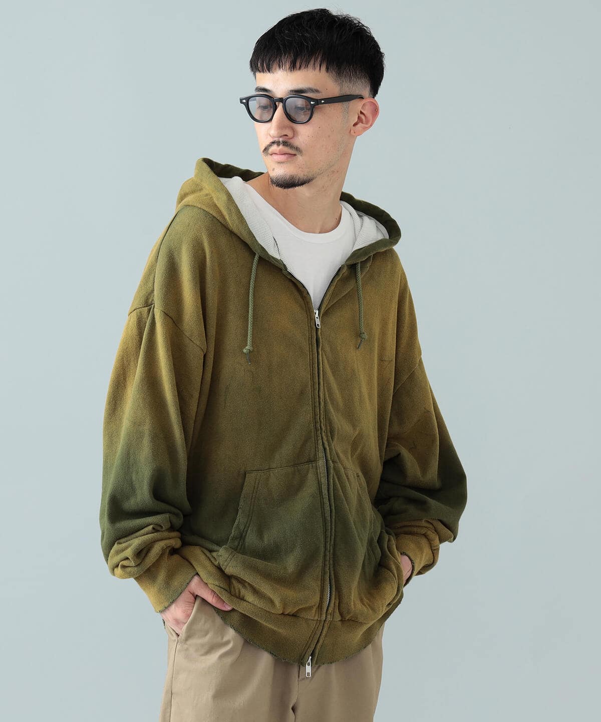 BEAMS [BEAMS] BEAMS / Sweat thermal zip-up hoodie (tops