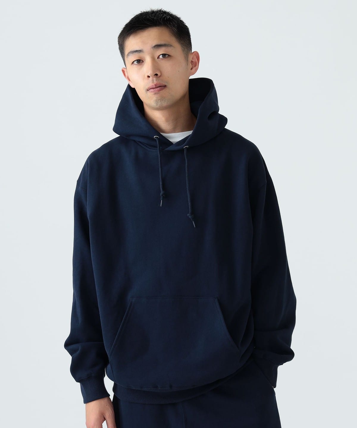 ヘビーウェイト ルーズ フーディー トップス MEN NAVY S ヘビーウェイト ルーズ フーディー トップス MEN NAVY S
