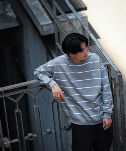 FRED PERRY × BEAMS / 別注 Stripe Pique Long Sleeve T-Shirt