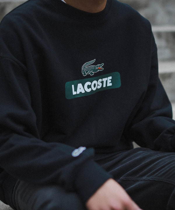 ラコステ ビームス LACOSTE BEAMS 別注 ロゴ スウェットシャツ | www