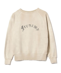 BEAMS（ビームス）FUTURE ARCHIVE / DAMEGE FLOCKY PRINT CREWNECK 