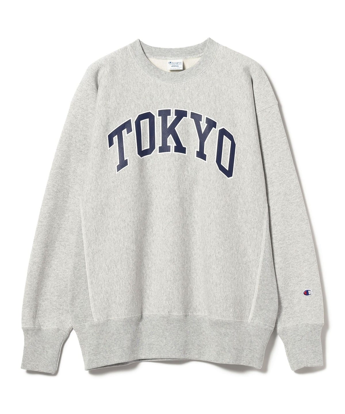 【定番即納】Champion×BEAMS / 別注 プリント スウェットクルーネック トップス