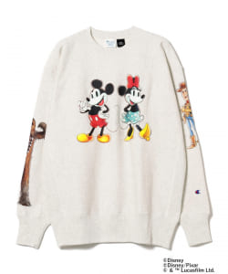 ▲Champion × BEAMS / Disney100 Collection Crewneck Sweat