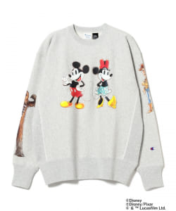 ▲Champion × BEAMS / Disney100 Collection Crewneck Sweat