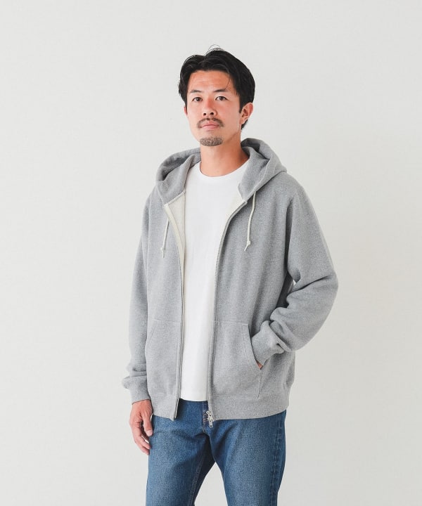 HERNO × BEAMS F スエード ジップアップパーカー肩幅44