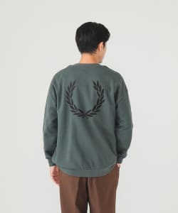 ▲FRED PERRY × BEAMS / 別注 エンブロイダリー クルーネック スウェット