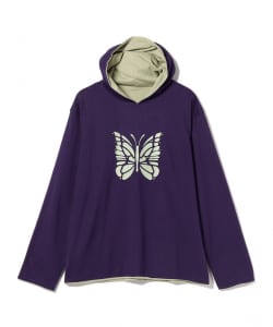 ▲NEEDLES / L/S REVERSIBLE HOODY - COTTON JERSEY