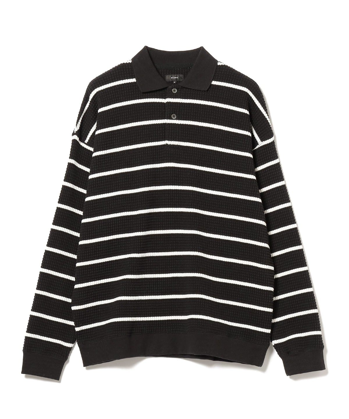 【未使用】diasporaskateboards シャツ　ワッフルポロシャツ DIASPORA SKATEBOARDS/Waffle Panelled Zip Polo(Black) – Re'verth