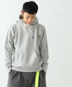 ▲Champion × BEAMS / 別注 ドットプリント プルオーバーパーカ