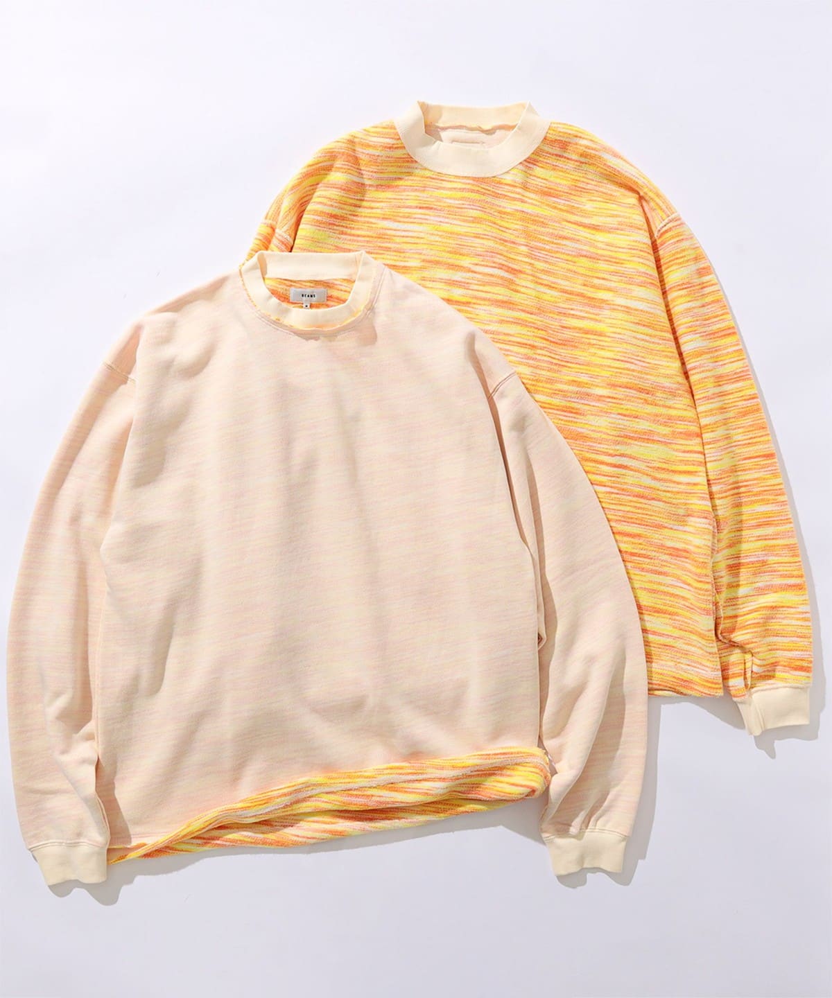 バック カスリ クルーネックスウェット トップス MEN OFF WHT S バック カスリ クルーネックスウェット トップス MEN OFF WHT S