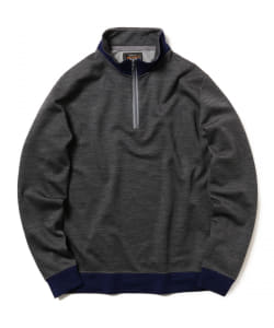▲BEAMS PLUS / ハーフジップ スウェットシャツ
