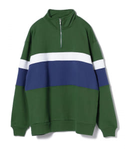 ▲BEAMS / スウェット ハーフジップ カットソー