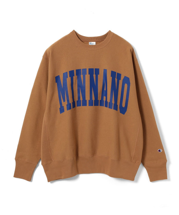 BEAMS（ビームス）【別注】Champion × MIN-NANO / ロゴ クルーネック スウェット（トップス スウェット）通販｜BEAMS