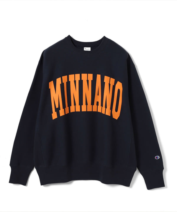 BEAMS（ビームス）【別注】Champion × MIN-NANO / ロゴ クルーネック スウェット（トップス スウェット）通販｜BEAMS