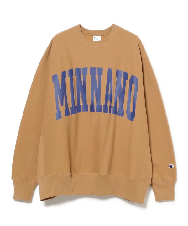 BEAMS（ビームス）【別注】Champion × MIN-NANO / ロゴ クルーネック スウェット（トップス スウェット）通販｜BEAMS