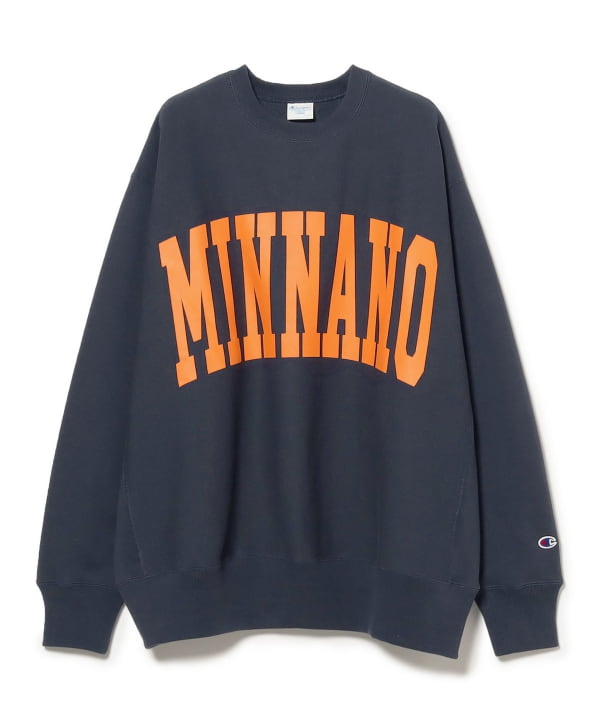 BEAMS（ビームス）【別注】Champion × MIN-NANO / ロゴ クルーネック スウェット（トップス スウェット）通販｜BEAMS