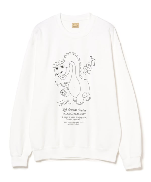 BEAMS（ビームス）High Scream Center / Coloring Sweat Shirt