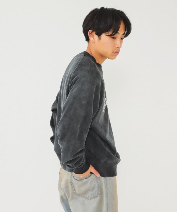 Amazon.co.jp: Beams Men's Loose College Sweatshirt, Crew