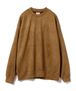 ▲BEAMS / フェイク スエード クルーネック カットソー