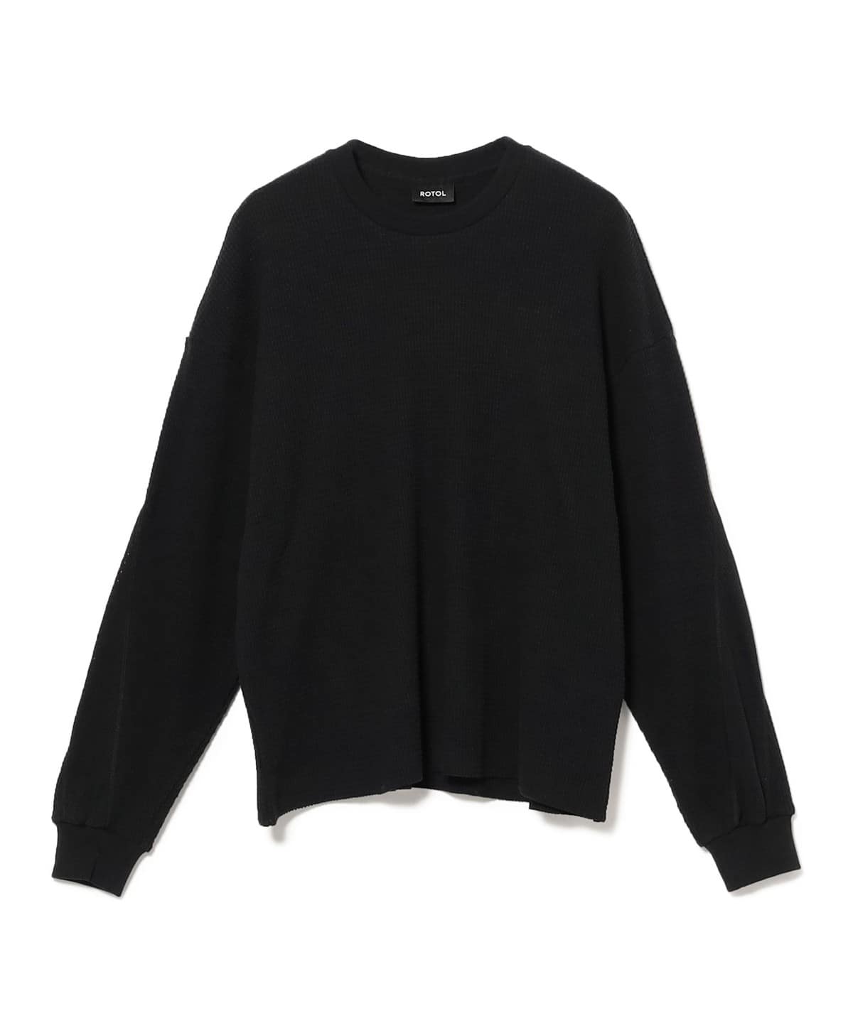 ROTOL ロトル / MILD WAFFLE SWITCH LONG SLEEVE TEE Tシャツ・カットソー MEN BLACK 2 ROTOL ロトル / MILD WAFFLE SWITCH LONG SLEEVE TEE Tシャツ・カットソー MEN BLACK 2
