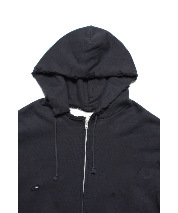 BEAMS（ビームス）【別注】BOW WOW / FULL ZIP HARD DAMAGE HOODIE（トップス パーカー）通販｜BEAMS