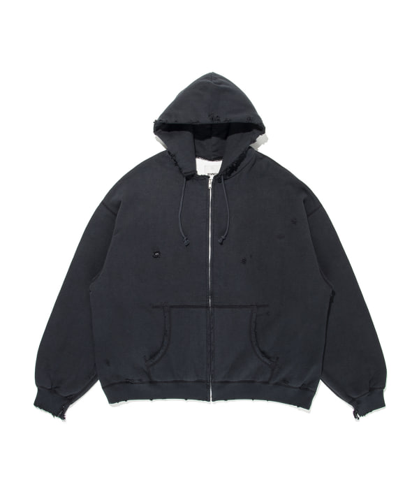 BEAMS（ビームス）【別注】BOW WOW / FULL ZIP HARD DAMAGE HOODIE（トップス パーカー）通販｜BEAMS