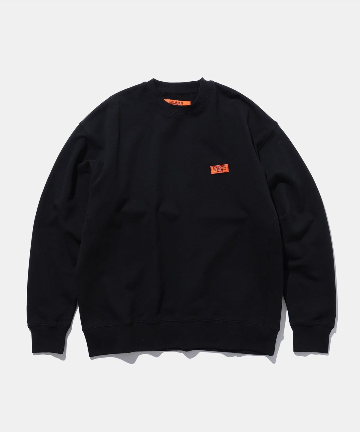 【別注】UNIVERSAL OVERALL ユニバーサルオーバーオール / ロゴ クルーネック スウェット トップス MEN BLACK S 【別注】UNIVERSAL OVERALL ユニバーサルオーバーオール / ロゴ クルーネック スウェット トップス MEN BLACK S