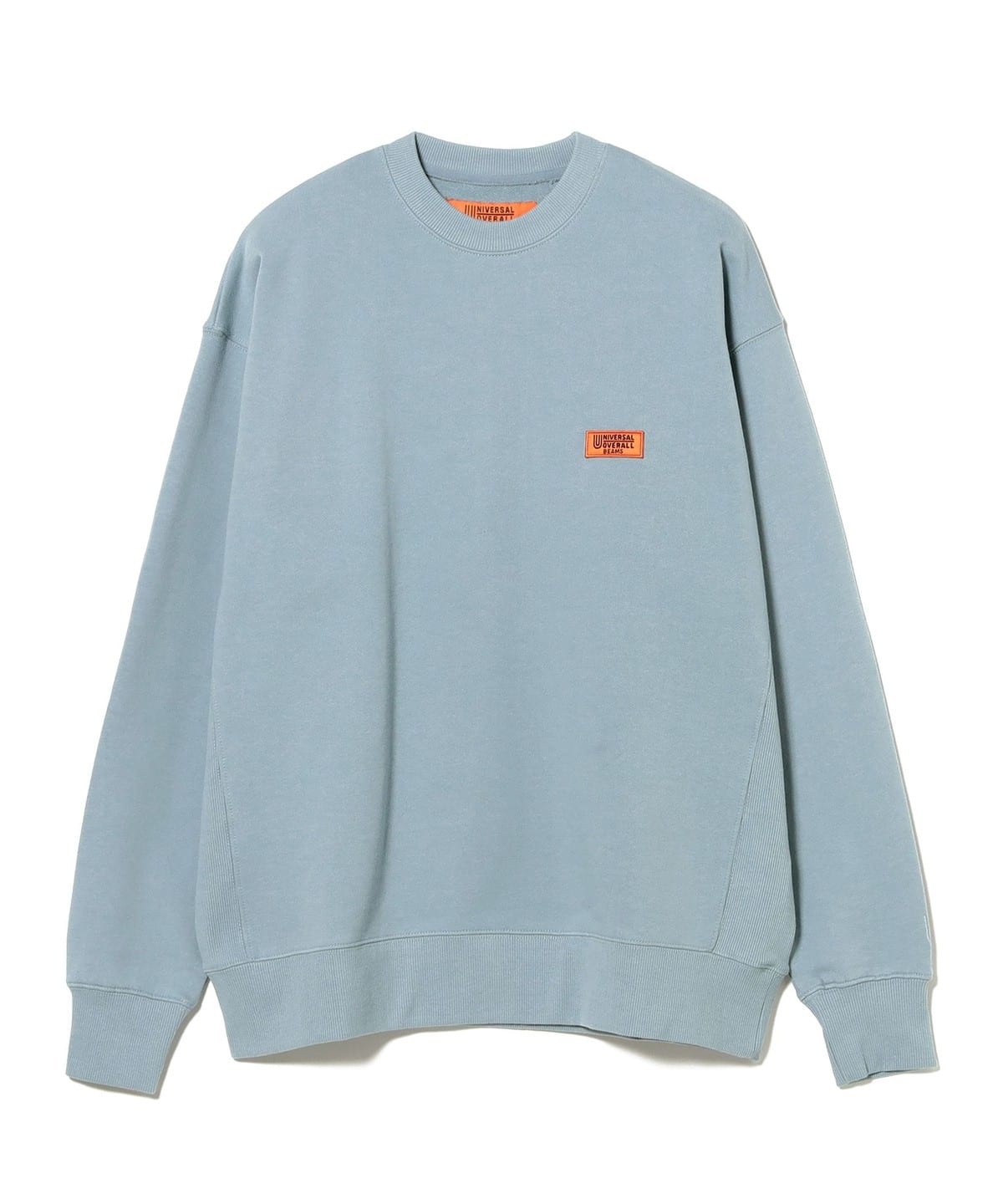 【別注】UNIVERSAL OVERALL ユニバーサルオーバーオール / ロゴ クルーネック スウェット トップス MEN SAX M 【別注】UNIVERSAL OVERALL ユニバーサルオーバーオール / ロゴ クルーネック スウェット トップス MEN SAX M
