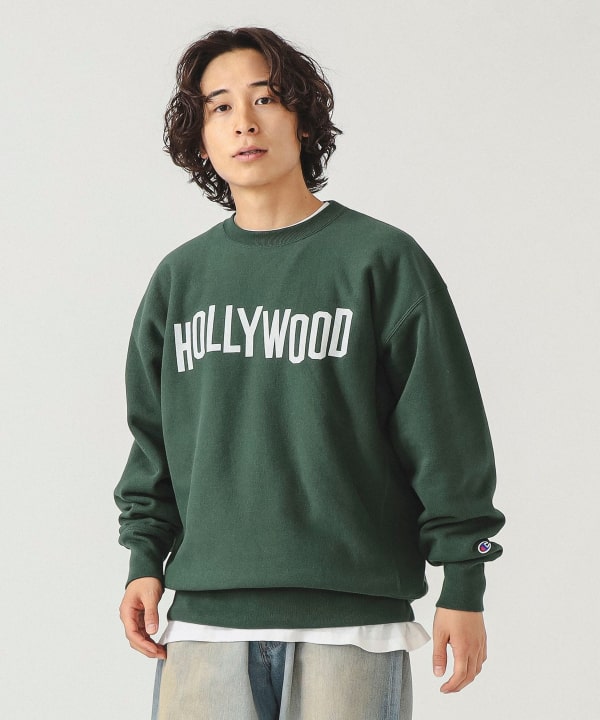 【代引可】 BEAMS（ビームス）【別注】Champion / スウェット クルー シティ メンズウェア
