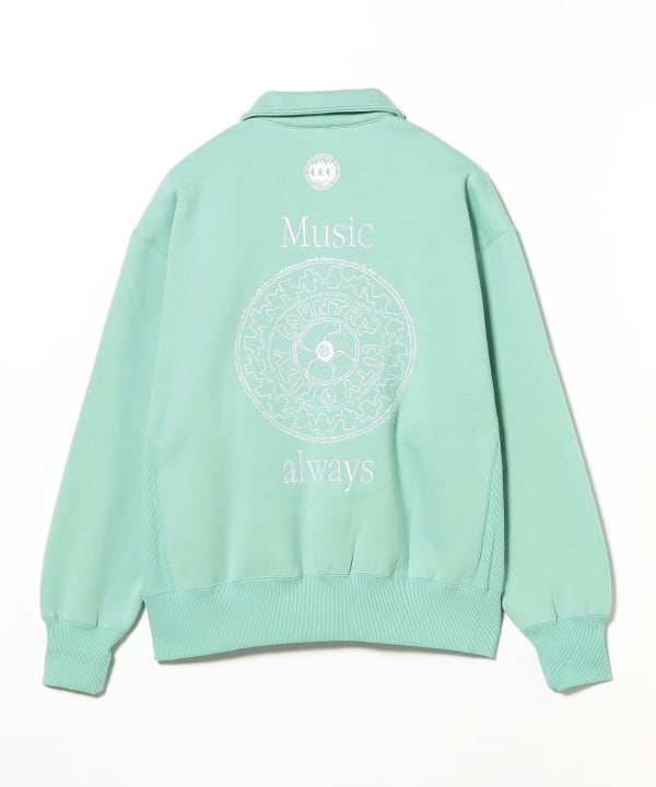 新品【23区】一部店舗限定 カラースウェット ミント/iCB 自由区 BEAMS（ビームス）CITY COUNTRY CITY / Embroidered Logo Half Zip