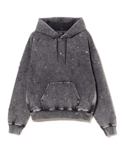 ワイドショートフィット ダメージ フーディ