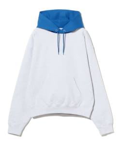 【ワイドショートフィット】カラーブロック フーディ