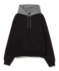 【ワイドショートフィット】カラーブロック フーディ