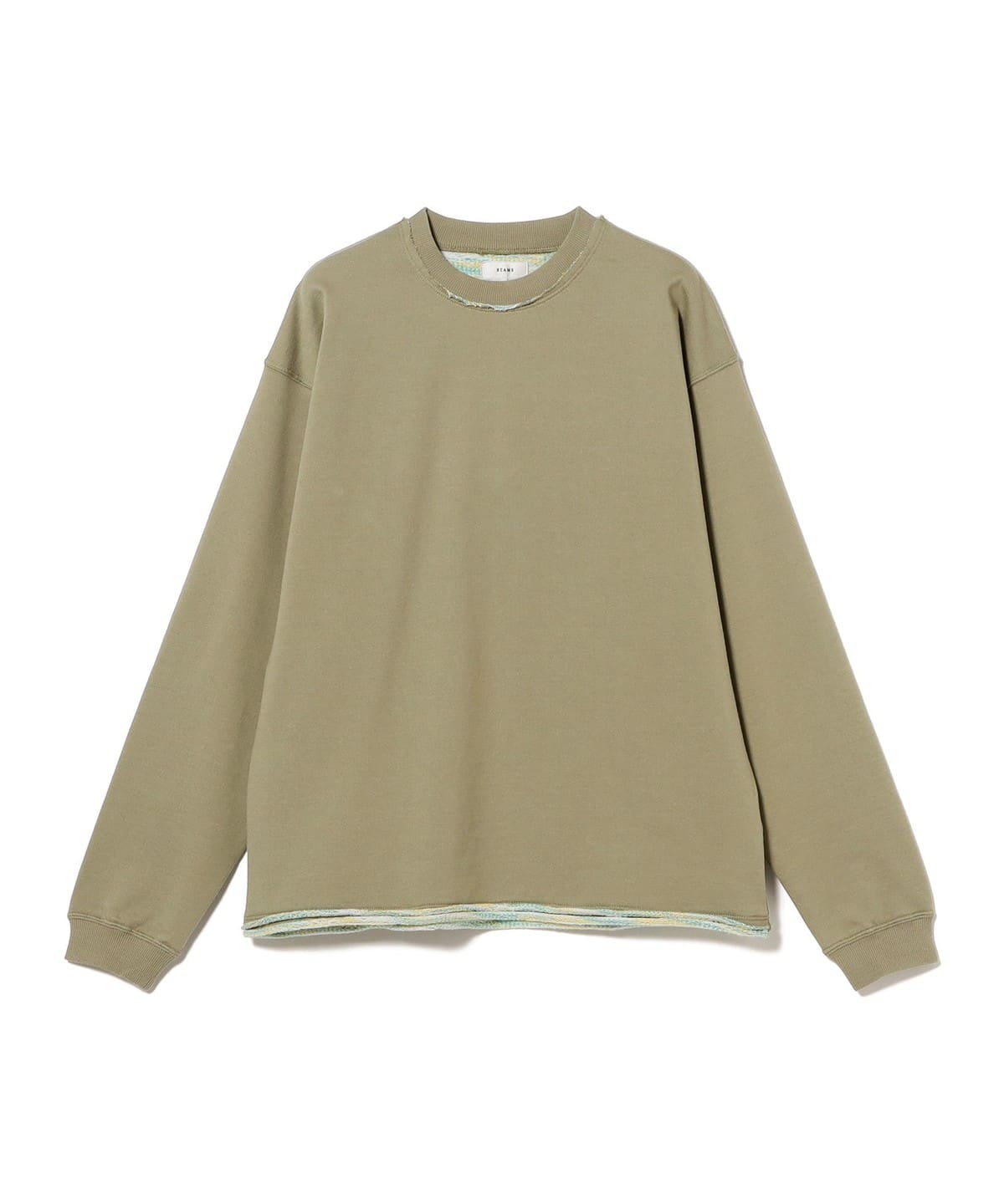 BEAMS（ビームス）カスリ染め クルーネック スウェットシャツ