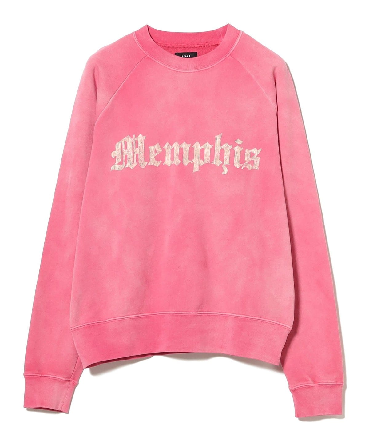 BEAMS（ビームス）【6/25再値下げ】Fade Print Raglan Crew Neck