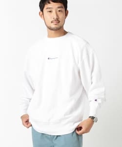 ▲【WEB限定】Champion×BEAMS / 別注 ルーズフィット クルーネックスウェットシャツ