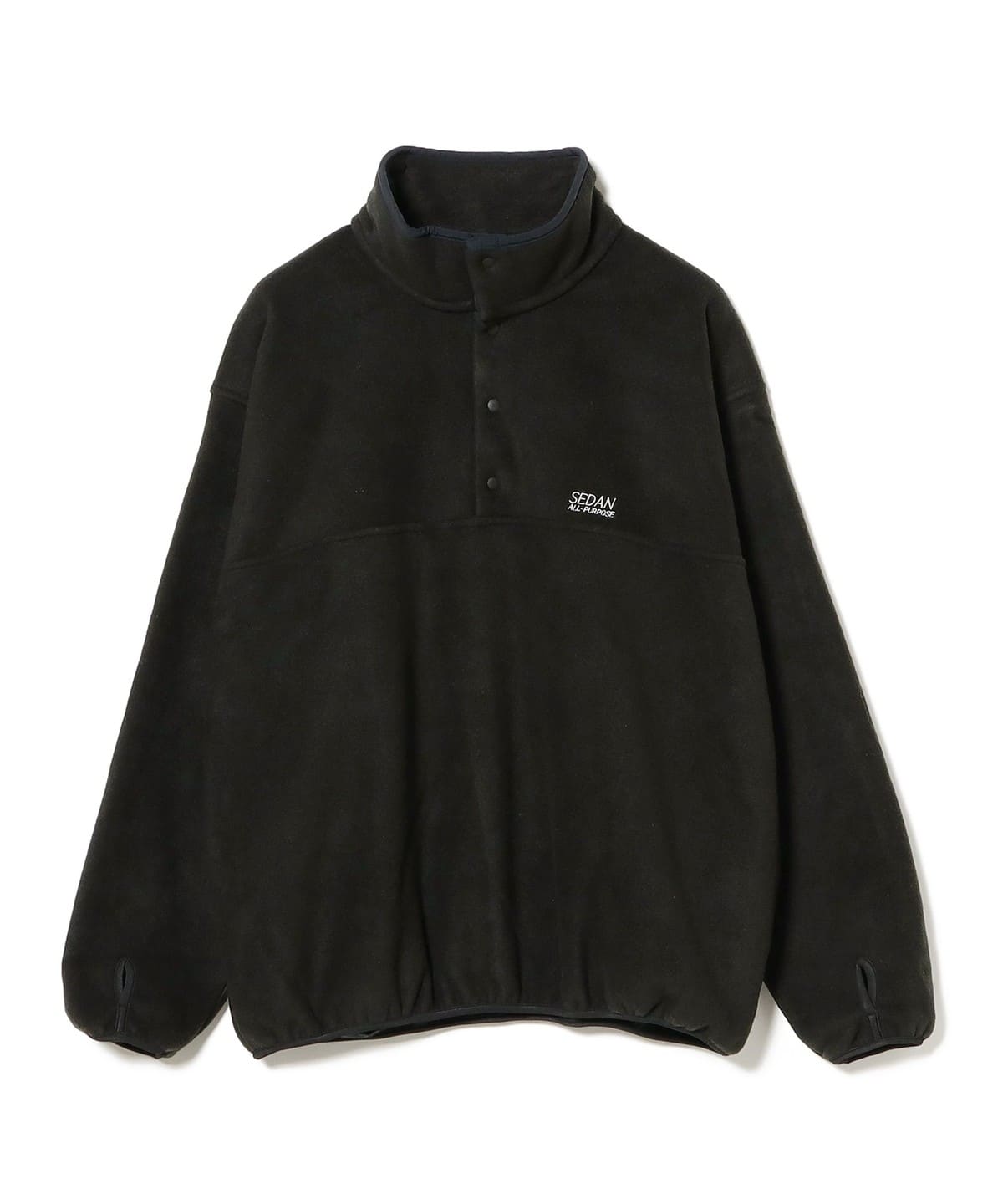 SEDAN ALL-PURPOSE セダン オールパーパス / Fleece Snap Pullover トップス MEN BLACK XL