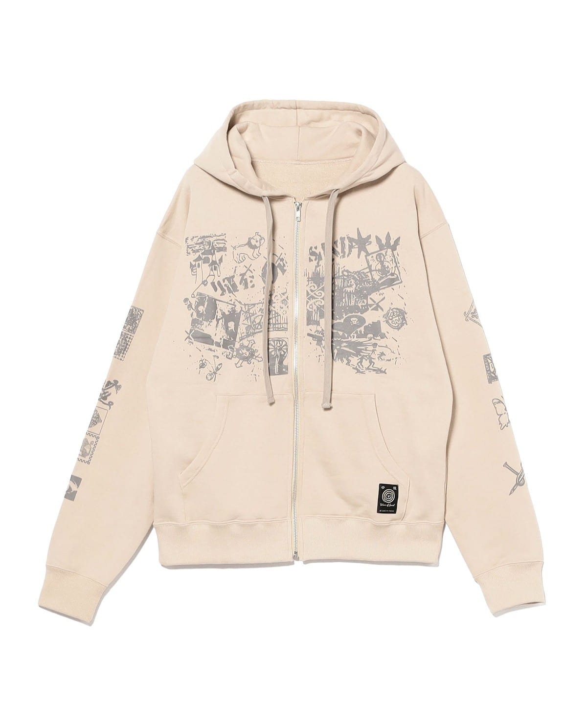 BEAMS（ビームス）Wave of Sand / CL PRINT ZIP UP HOODIE（トップス