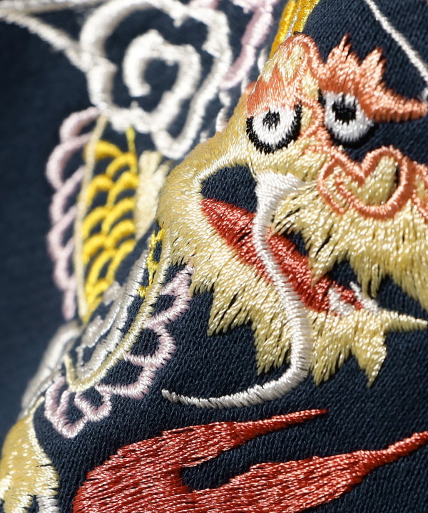 テーラー東洋 リバーシブルスカジャン BEAMS別注 雷門タグ 龍 黒