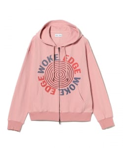 WOKE EDGE / Washed Thermal Zip Hoodie