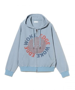 WOKE EDGE / Washed Thermal Zip Hoodie