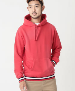 ▲BEAMS / リブライン プルオーバーパーカ