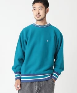 ▲Champion × BEAMS / 別注 ラインリブ ルーズフィット スウェットシャツ