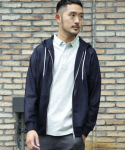 ▲BEAMS / ソリッド メッシュジップパーカ