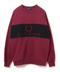 ▲FRED PERRY × BEAMS / 別注 ロゴ切替 スウェットクルー