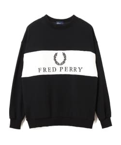 FRED PERRY × BEAMS ロゴ切替スウェット メンズ  レディース