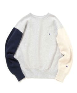 ▲Champion × BEAMS / 別注 ビッグクレイジー クルーネックスウェット