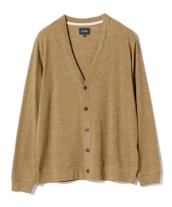 ▲BEAMS / リネン ポリエステル 天竺 カーディガン