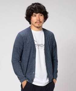 ▲BEAMS / リネン ポリエステル 天竺 カーディガン